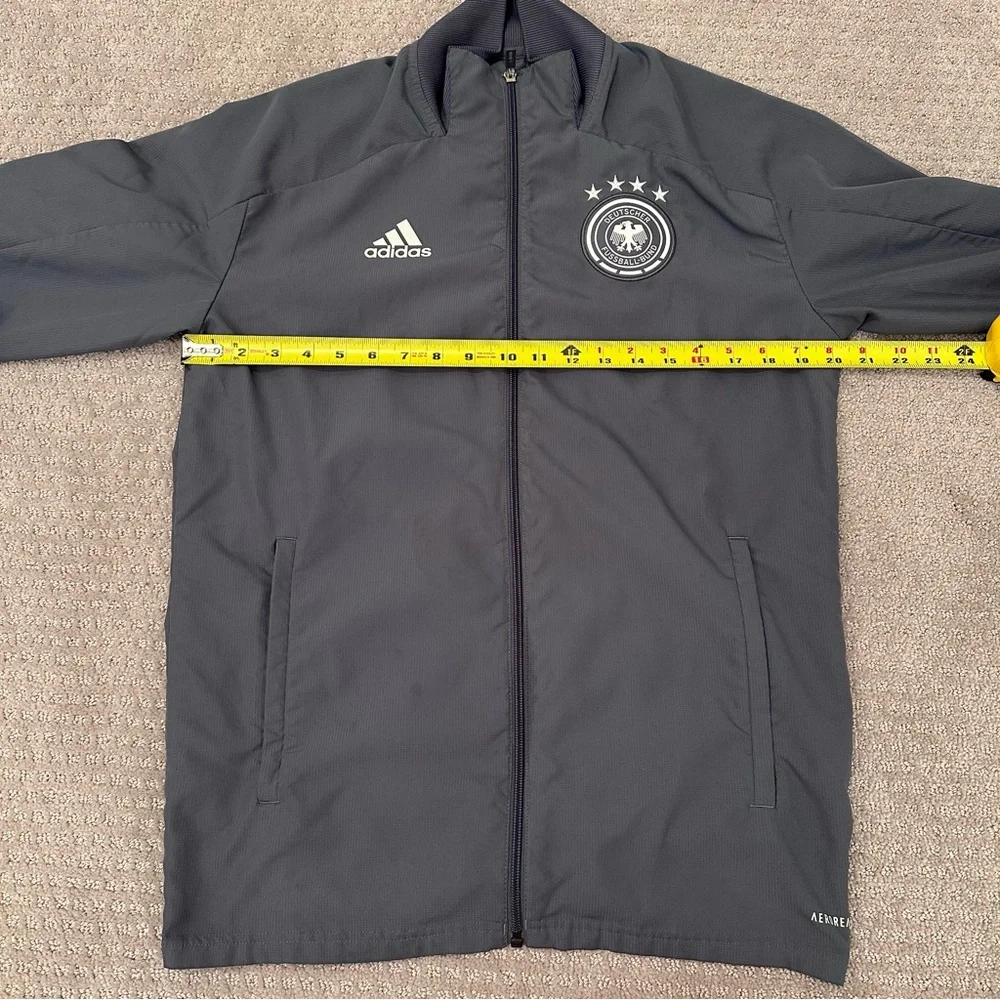 Adidas Aeroready Germany National Team Full-Zip Jacket, Gray and White, Small - Picture 6 of 12